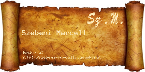 Szebeni Marcell névjegykártya
