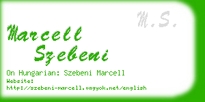 marcell szebeni business card